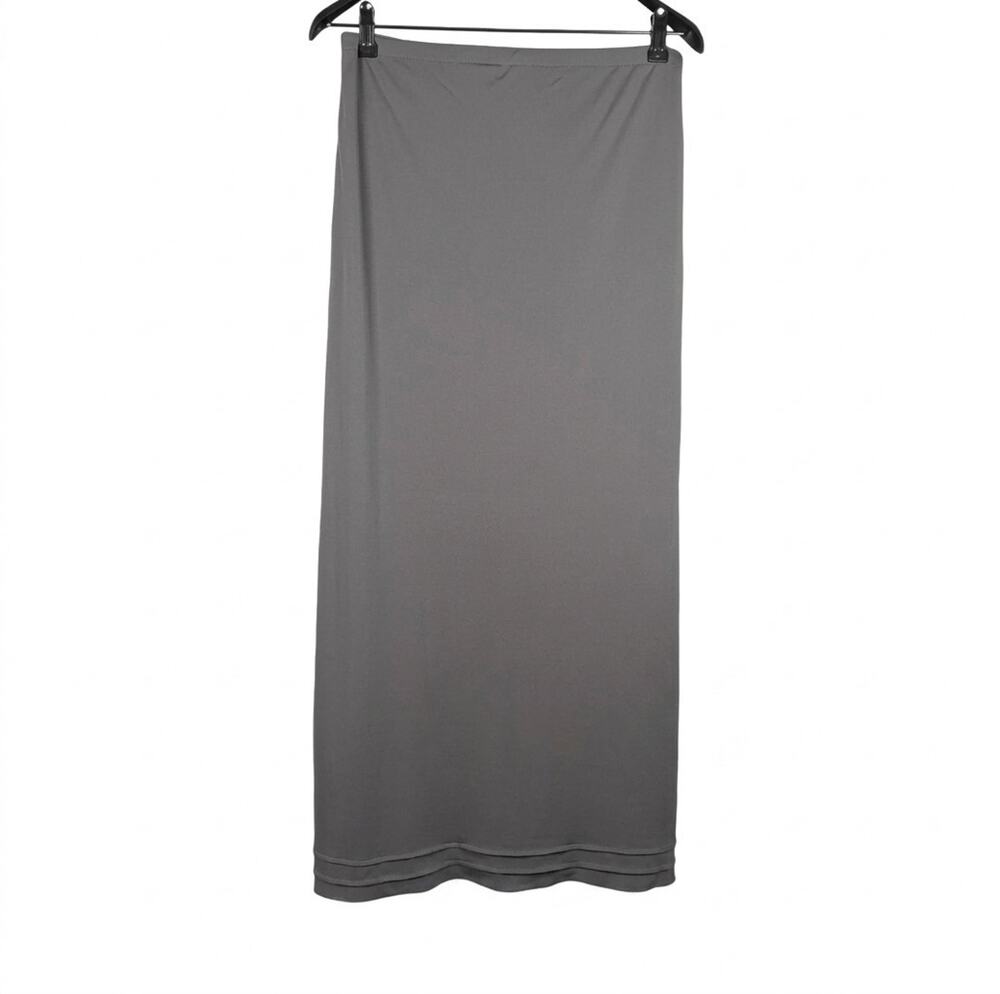 J. Jill Skirt Vintage Womens S Gray Jersey Long Straight Pull On Elastic Waist